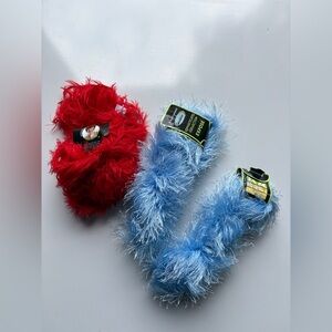 3 Skeins Sensations Sophisticates & Tiffany Eyelash Yarn "Read"